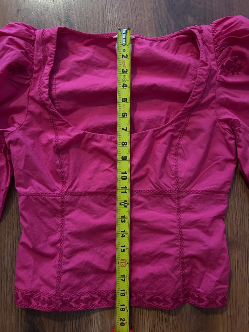 Wilfred Fuchsia Square-Neck Button-Up Blouse - Picture 4 of 7
